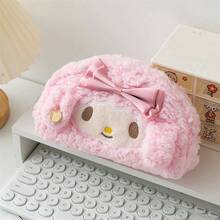 SANRIO 1个旋律毛绒化妆包，涤纶印花内衬，拉链封口，是送礼佳品，适合生日、情人节、婚礼、旅行、母亲节等场合，也可用于收纳化妆品。 - 彩色 - View 8