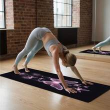 1 pieza Esterilla de yoga de 71*22 pulgadas, con varias opciones de patrones, antideslizante, extra ancha y gruesa, adecuada para el hogar y entrenamiento de yoga para principiantes - Multicolor - Ver 4