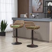 Barstools - Green + Linen + Foam - View 4