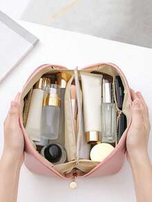 1pc High-End Travel Cosmetic Bag, Waterproof Toiletry Bag, Large Capacity Makeup Organizer Bag. Dual-Layer Travel Storage Bag For Skincare Creams, Face Masks, Perfumes, Bracelets, Tissues, Dental Floss, Etc. Suitable As Mother's Day, Birthday, Graduation, Teacher's Gift - Multicolor - View 7