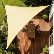 1 tấm bạt che nắng hình tam giác chống thấm nước dùng cho sân vườn, hiên nhà, hồ bơi, xe hơi, cắm trại, màu xám/be. - A - Xem 6