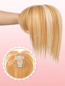 Women's Hair Topper, Suitable For Thinning Hair, 8-14 Inch Hairpiece With Lightweight Clip-In Bangs, Realistic Scalp And Parting, For Daily Wear - Multicolor - View 2