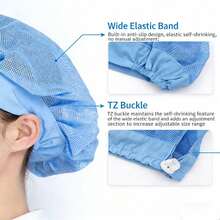 3Pcs Unisex Breathable Mesh Chef Hats, Adjustable Elastic Reusable Washable Bouffant Hair Nets, Lightweight Comfortable Food Service Hair Covers, Professional Kitchen Headwear For Home Cooking, Baking, Catering & Commercial Restaurant Use, Must-Have Kitchen Accessory For Chefs & Food Service Staff - Whole Net Breathable Dustproof Cap - View 4