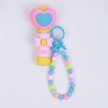 Cute Pastel Pink Magic Wand With Beaded Keychain - Multicolor - View 8