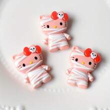 SANRIO 9个Hello Kitty可爱猫咪树脂装饰品,适用于珠宝制作、DIY桌面和汽车装饰、生日礼物珠宝制作材料 - Charms - 查看 7