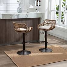 Barstools - Beige + Linen + Foam - View 9