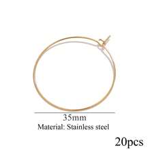 Bộ 20 chiếc khuyên tai hình chữ "9" bằng thép không gỉ mạ vàng 18K, kiểu dáng thời trang và đa năng, kèm móc tai, phụ kiện tự làm trang sức, hoàn hảo cho phái nữ đeo hàng ngày. - Hoa tai - Xem 12