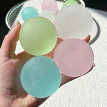 Squishy Blue Maltose Squeeze Toy Transparent Mochi Sensory Fidget Toy Coconut Oil Ball Slow-Rebound Decompression Toy X-Mas Gift - 1件綠色 - 查看 4