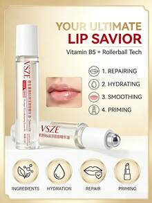 唇部精华油，保湿滋养，防止唇部干裂，淡化唇纹，清爽不油腻，滚珠式设计，唇部护理化妆品，可用作唇膏打底，适合日常使用。 - 01 - 查看 5