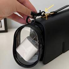 Love Hidden In The Bag, 1pc/3pcs Mini Transparent Zipper Storage Pouch With Letter And Flower Design, Amazing Couple Bag Charm! Can Also Compactly Store Small Items, Black And White Color, Exquisite And Small - Multicolor - View 6