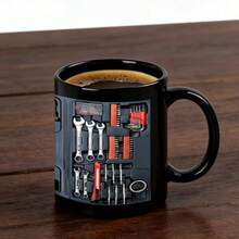 Funny Coffee Mug - Effect Printed Mug, Mechanic Toolbox Set,11oz 15oz Mug For Auto Mechanics, Unique Gifts For Birthdays, Holidays, Christmas, Perfect Coffee Cup - 黃色 - 查看 9