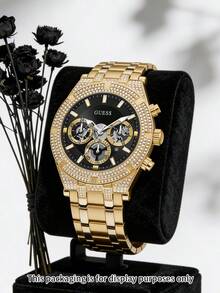 Guess Men's Multifunctional Watch, Stainless Steel, Unique Design, Pointer Watch, Looks Handsome And Versatile, Business Casual Style, Suitable For Daily Wear, As A Gift For Her And Him, Father's Day, Anniversaries.GW0455G2 - Black - View 1