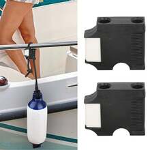 2-Pack Boat Fender Hanger With Quick Connect Bumper Adjuster – Fits Up To 1" Rail Cleat Clips, Accurate Positioning For Docking - Black - View 1