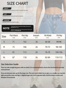 女士纯色牛仔百慕大短裤，简约时尚，适合夏季休闲穿着 - 淺色水洗藍 - 查看 9