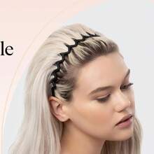 4pcs Women's Creative Fashion Leopard Print Tortoiseshell Wavy Hair Hoops/Clips. Ideal Accessory To Create Beautiful Elegant Styles | Soft Comfortable Wavy Tooth Hair Hoops | Great Gift For Women | Black And Tortoiseshell Combination - Wavy Hairpin - View 4