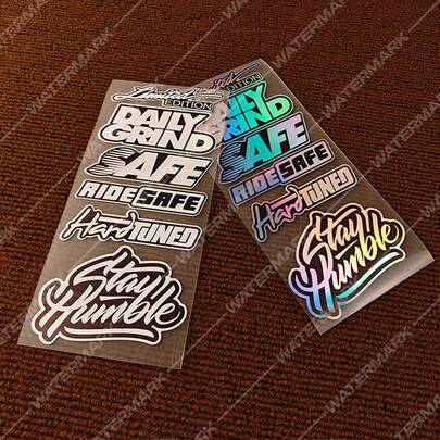 6pcs JDM Motorcycle Stickers, Waterproof & Sunproof Decals, Suitable For Motorcycle Front Cover, Fuel Tank, Racing Helmet, Scooter Body - Scratch Cover & Decorative Sticker Film