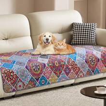 Manta Impermeable para Perro Funda de Cama Bohemia para Mascotas Funda Reversible para sofá para Perros Lavable Protege Muebles Cama sofá para Cachorro Gato - Medalln Colorido - Ver 1