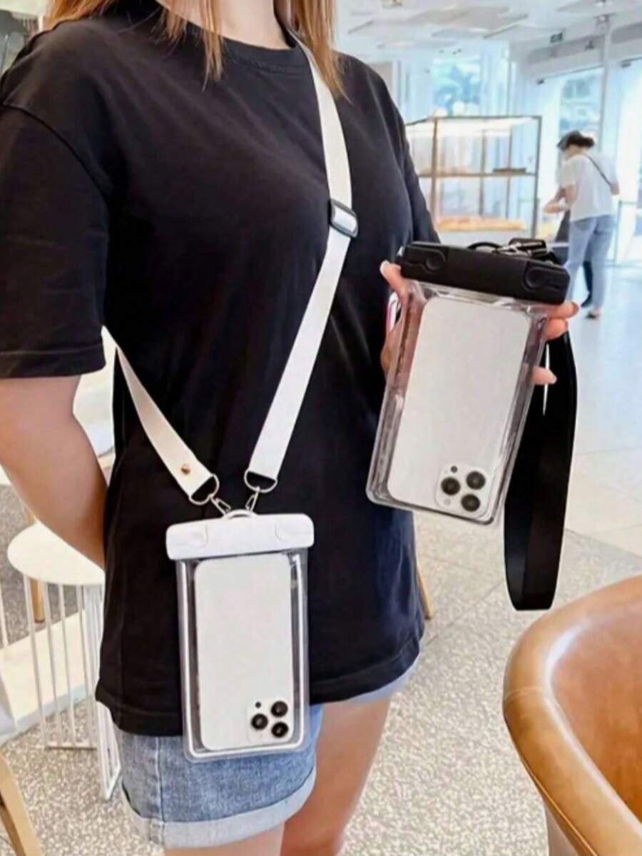 1/10 chiếc Túi chống nước cho điện thoại di động mùa hè, Túi đựng điện thoại chống nước phát sáng đa năng, Ốp điện thoại cảm ứng dùng khi bơi lội và lặn, Có thể dùng làm ốp điện thoại chụp ảnh dưới nước, Túi đựng điện thoại du lịch di động có dây đeo điều chỉnh được, Ốp điện thoại chống nước