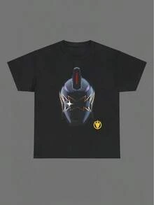 Black Power Ranger Dino Thunder Series T-Shirt, 100 Percent Cotton Unisex Tee, Graphic Tee, Power Rangers Shirt, Gift For Power Rangers Fan - Black - View 1