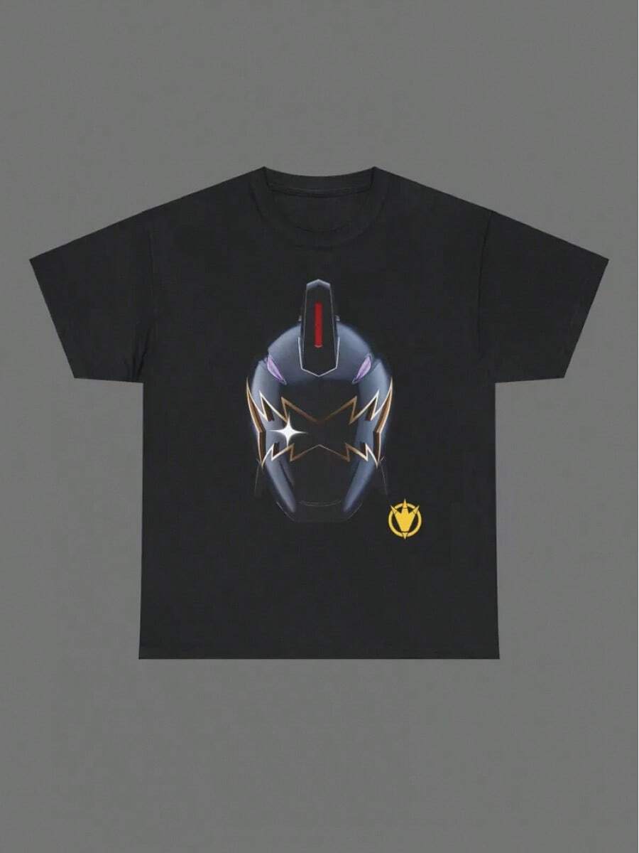 Black Power Ranger Dino Thunder Series T-Shirt, 100 Percent Cotton Unisex Tee, Graphic Tee, Power Rangers Shirt, Gift For Power Rangers Fan - Black - View 1