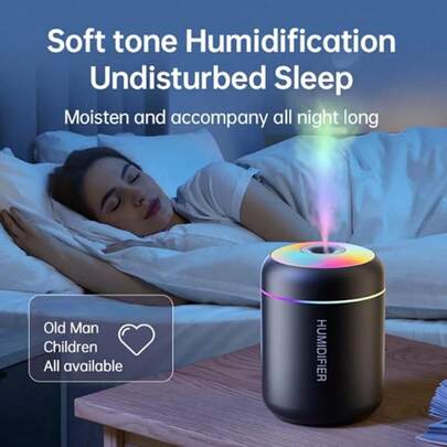 [1 Intelligent Aromatherapy Humidifier + 5 Filters] 1 USB-Powered Intelligent Aromatherapy Humidifier, With Color-Changing LED, Cold Mist, Aroma Storage Bottle, No Fragrance, Suitable For Home/Vehicle Use