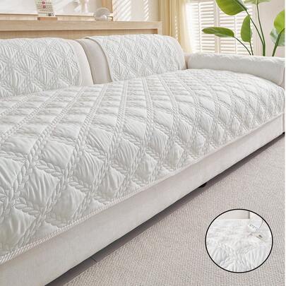 1件装防水超声波沙发套，简约风格，防滑背面，宠物友好，柔软多功能防污防尘，节日装饰沙发垫，靠背和扶手巾，四季皆宜