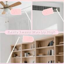 35 Count Pink Duster Refills Compatible With Handle, 360° Multi-Surface Duster Refills With 2 Handle, 5X Microfibers Disposable Dusters For Valentines Home, Office Cleaning, Quick Cleanup, Surface Dusting, Lightweight Duster, Easytouse Refills - Pink - View 4