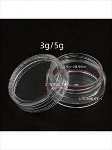 25个3克/5克透明小塑料化妆品容器,透明样品罐,眼影/唇膏容器,旅行装化妆品样品瓶,空小瓶,适合感恩节、万圣节和圣诞节 - 無色 - 查看 9