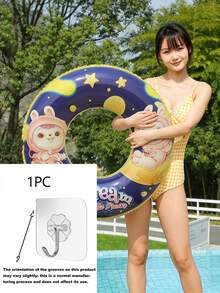 Adult Inflatable Ox-Shaped Swimming Ring, Leak-Proof Pool Float, Portable Round Swimming Buoy, Summer Beach Lake Pool Party Swimming Ring - Multicolor - View 11