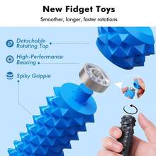 1pc Adult Sensory Fidget Toy: Rotating Spiky Grip, Tactile Input - Stress Relief Stimulating Toy, Suitable For Anxiety, ADHD, Autism, Office, Travel, Classroom - Unique Gift For Friends - Multicolor - View 4