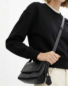 Etta 25 Shoulder Hobo Bag Small Satchel Purses With Chain Strap Flap Shoulder Bag Crossbody Bag For Women - Black - View 8