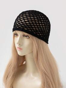1 chiếc mũ len móc thủ công nhẹ, thời trang mùa xuân/thu dành cho nữ, phù hợp với phong cách boho hàng ngày. - A - Xem 13