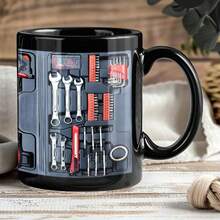 Funny Coffee Mug - Effect Printed Mug, Mechanic Toolbox Set,11oz 15oz Mug For Auto Mechanics, Unique Gifts For Birthdays, Holidays, Christmas, Perfect Coffee Cup - 黃色 - 查看 3