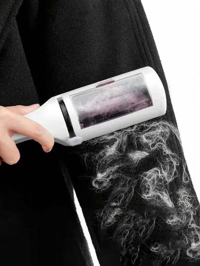 1 chiếc con lăn cầm tay loại bỏ xơ vải trên quần áo, bàn chải tĩnh điện và dụng cụ gỡ tóc bám dính khi giặt khô.