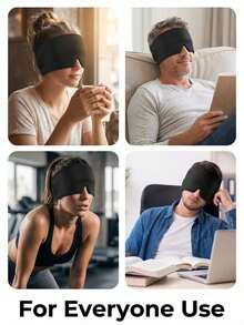 Gorro con paquete de gel para alivio de dolores de cabeza (capa única) - Cubierta de cabeza elástica, terapia de frío/calor, alivia dolores de cabeza, sin fragancia, sin necesidad de energía/batería - Alivia eficazmente la tensión, el estrés, la fiebre y el cansancio, útiles para volver al colegio - Multicolor - Ver 8