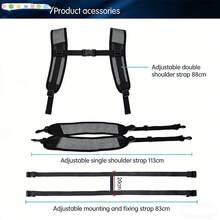 Bolsa reflectante para asiento trasero de motocicleta, bolsa de almacenamiento para casco de gran capacidad, mochila multifuncional y bolso bandolera para viajes en motocicleta - Negro - Ver 3