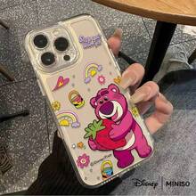 Disney Toy Story Lotso Strawberry Full Coverage Phone Case Compatible With IPhone 17/17 Pro/17 Pro Max/17 Air/16/15/14/13/12/11/X Series, IPhone 17 Pro Max Phone Case, IPhone 17 Pro Phone Case, IPhone 17 Phone Case, Christmas Gift For Girlfriend - Clear - View 5