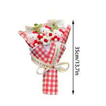 Bó hoa giả, Bó hoa đan kẻ caro Hello Kitty, Quà tặng bó hoa giả Hello Kitty cho Ngày của Mẹ, Ngày Valentine, Lễ tốt nghiệp, Ngày tựu trường, Phụ kiện chụp ảnh dã ngoại ngoài trời, Trang trí ngày lễ - Nhiều màu - Xem 6