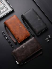 Men's Wallet, Fashionable Large Capacity Multi-Card Slot Casual Phone Pouch Coin Purse Handbag - Multicolor - View 2