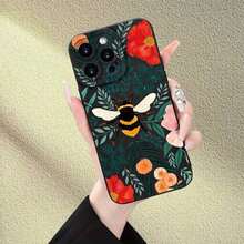 1 pieza de funda para teléfono móvil con diseño de abeja y plantas, sencilla, clásica, colorida, versátil, hermosa, a la moda, antideslizante, con protección multiángulo, funda protectora suave y avanzada para IPHONE 7/8/X/XS/XR/11/12/13/14/15 Plus Pro Max Mini, regalo perfecto para las fiestas o cumpleaños para novia, novio, esposo, esposa, amigo o para usted mismo, funda de verano para teléfono. - Color 1 - Ver 6