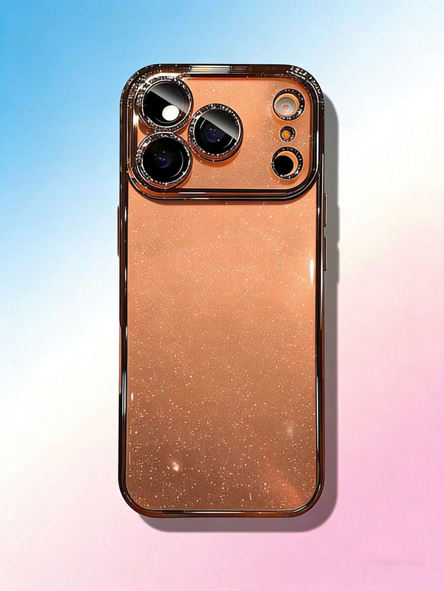 Tương thích với ốp lưng điện thoại 17 Pro Max, 17 Model mới, 16 Pro trong suốt lấp lấp, 15 tráng gương, bảo vệ toàn diện 14/13/12/11. - trái cam - Xem 1