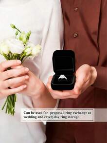 1个首饰盒，小巧首饰展示架，戒指耳环项链吊坠包装盒，旅行首饰包装盒，生日礼物，情人节礼物，母亲节礼物，圣诞节礼物 - 黑色 - 查看 9