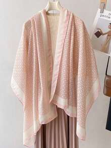 1 Circle Print Scarf Long Shawl Simple Practical Multi-Functional - Multicolor - View 1