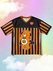 SHEIN | Care Bears Áo thun nữ in hình hoạt hình, thích hợp mặc hàng ngày. - Nhiều màu - Xem 1