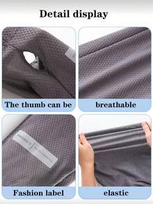 1 Pair Unisex UV Protection Ice Silk Compression Arm Sleeves With Thumb Hole, Sports Cycling Essential For Halloween,Travel,Festival - Multicolor - View 5