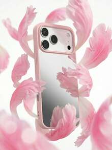 1 件装时尚简约镜面贴片（非真镜）银色防摔手机壳，兼容 IP13/IP11 6.1 英寸，全方位保护壳，兼容 17 Pro Max，优雅柔软边框镜面保护壳，适用于 Galaxy S26 Ultra/Galaxy S25 Ultra/Galaxy A57/Galaxy A56/A16，可爱纤薄手机壳，适合女孩和女性，兼容 Redmi 15C，荣耀 400/400 Lite/500/500 Pro 经典款手机壳。Redmi Note 15 Pro 便携手机壳。SX 新款手机壳，适用于 Galaxy S25FE/S26。 - 粉色 - 查看 2