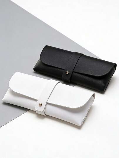 2pcs Classic Minimalist Eyeglass Case, Unisex Portable Glasses Box, Ideal For Travel And Luggage Organization, Fashionable Women Eyewear Accessory