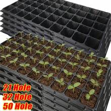 21/32/50孔可重复使用育苗盘，室内外温室园艺繁殖种植器，户外花盆，园艺，园艺配件，花园 - 多色 - 查看 11