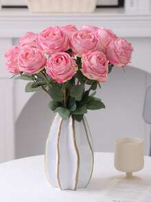 1/3pcs Artificial Flame Rose, White/Pink/Dark Pink, Mother's Day Decor, Wedding Season, Graduation Gift, Candlelight Dinner Decor, School Dorm Office Decor, Outdoor Party Event Holiday Birthday Party Decor, Home Entrance Hotel Restaurant Living Room Bedroom Wedding Kitchen Garden Decor, Valentine's Day Decor, Easter, Spring Summer Decor, All Season Decor - Multicolor - View 5