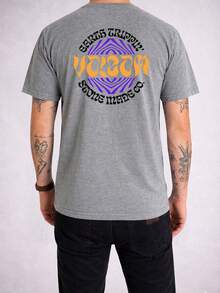 Stonewashed Basic Comfortable T-Shirt For Everyday Wear, Sizes PP To GG, Volcom Art Streetwear Urban Culture Street Fashion Street Graffiti Skater Skateboard Shirt Blouse Unisex Men's Women's 100% Cotton Top Premium Streetwear New Release Immediate Shipping Various Colors!! Plus Size - 灰色 - 查看 4